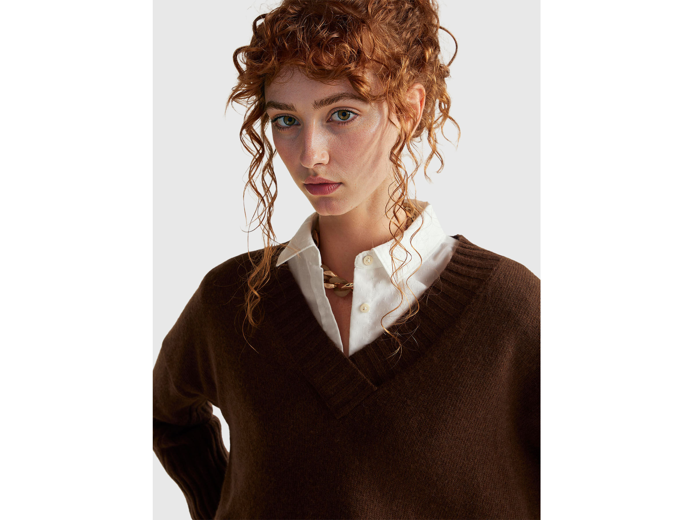 V NECK SWEATER L/S Women image number 4
